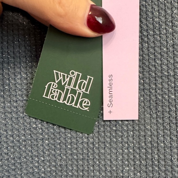 Wild Fable Dark Blue Textured Crop Top - Picture 5 of 5